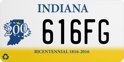 IN license plate 616FG