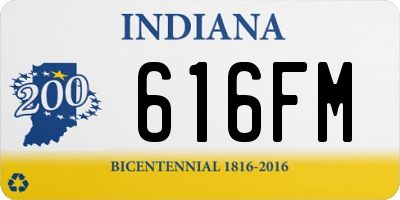 IN license plate 616FM