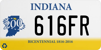 IN license plate 616FR