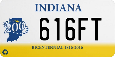 IN license plate 616FT