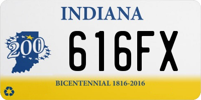 IN license plate 616FX