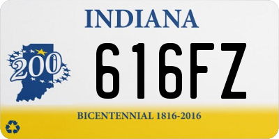 IN license plate 616FZ