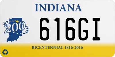IN license plate 616GI