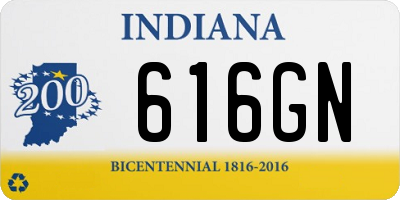 IN license plate 616GN