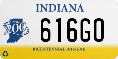 IN license plate 616GO