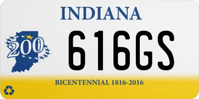 IN license plate 616GS