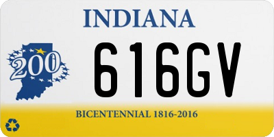 IN license plate 616GV