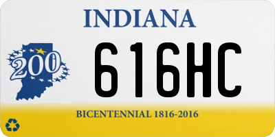 IN license plate 616HC