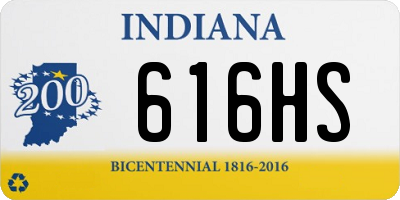 IN license plate 616HS