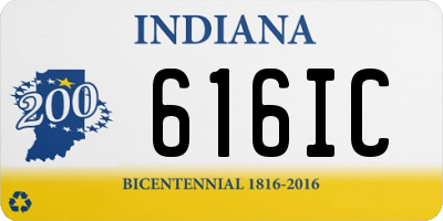 IN license plate 616IC