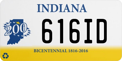 IN license plate 616ID
