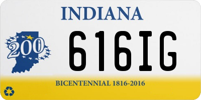 IN license plate 616IG