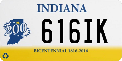 IN license plate 616IK