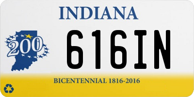 IN license plate 616IN