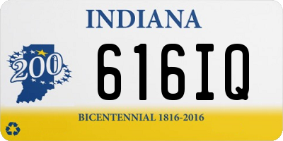 IN license plate 616IQ