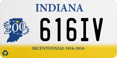 IN license plate 616IV