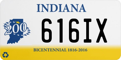 IN license plate 616IX