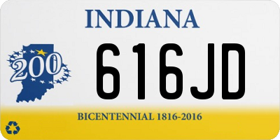 IN license plate 616JD