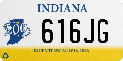 IN license plate 616JG