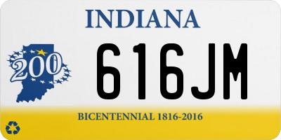 IN license plate 616JM