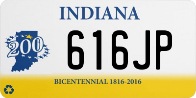 IN license plate 616JP