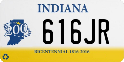 IN license plate 616JR