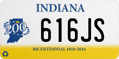 IN license plate 616JS