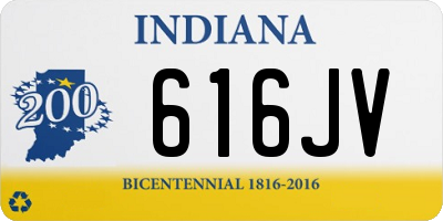 IN license plate 616JV