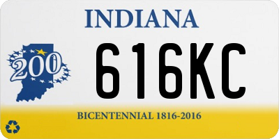 IN license plate 616KC