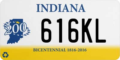 IN license plate 616KL