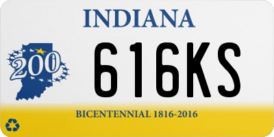 IN license plate 616KS