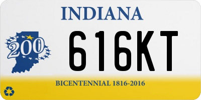 IN license plate 616KT