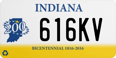 IN license plate 616KV