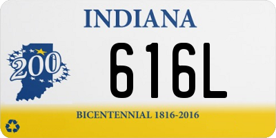 IN license plate 616L