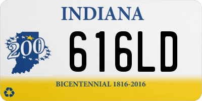 IN license plate 616LD