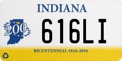 IN license plate 616LI