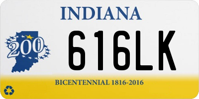 IN license plate 616LK