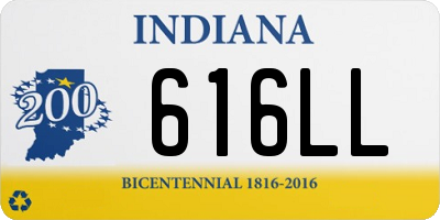 IN license plate 616LL