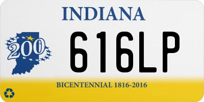 IN license plate 616LP