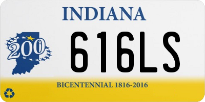 IN license plate 616LS