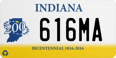 IN license plate 616MA