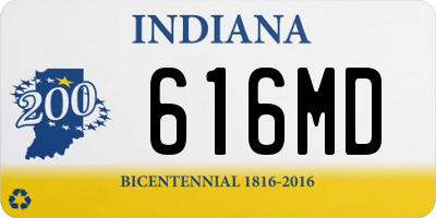 IN license plate 616MD