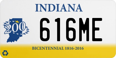 IN license plate 616ME