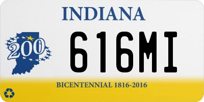 IN license plate 616MI