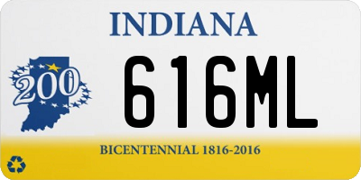 IN license plate 616ML