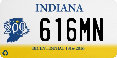 IN license plate 616MN