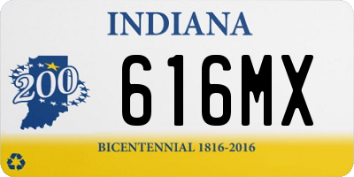 IN license plate 616MX