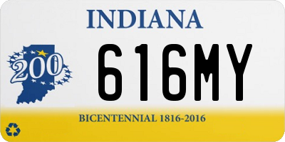 IN license plate 616MY