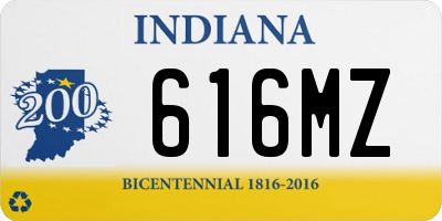 IN license plate 616MZ