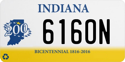 IN license plate 616ON